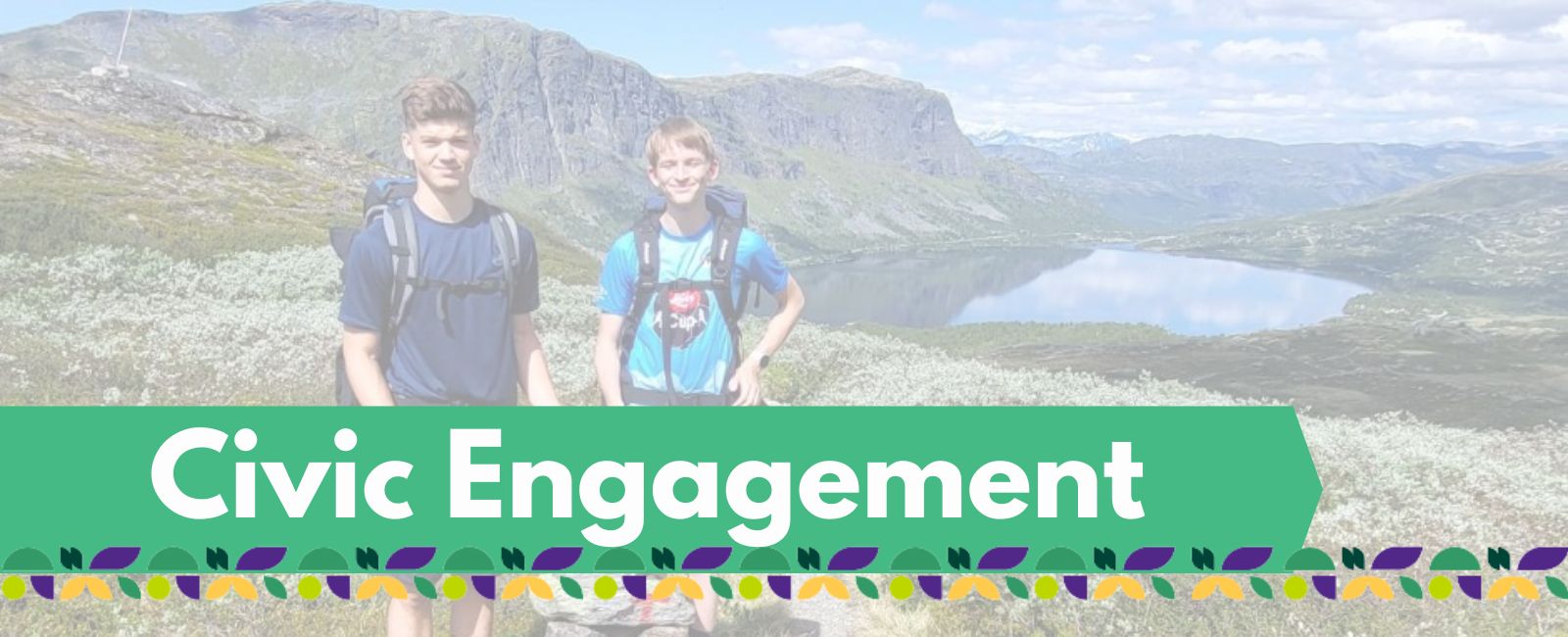 civic engagement project banner with text